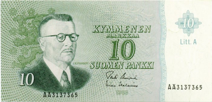 10 Markkaa 1963 Litt.A AÄ3137365